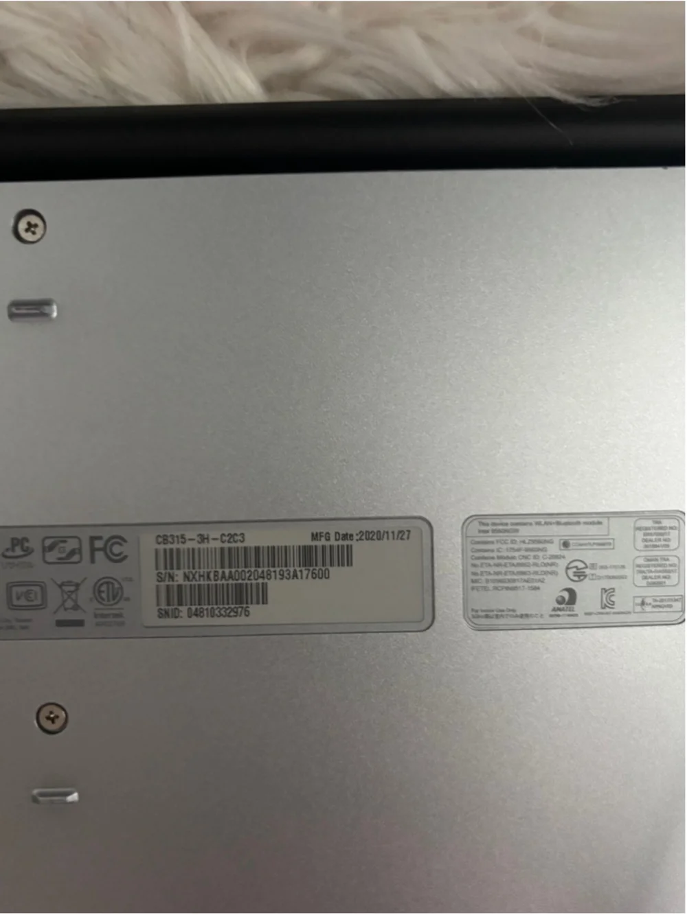Acer Chromebook CB315-3H N19Q3 Intel Celeron Chrome OS 32GB SSD 15.6